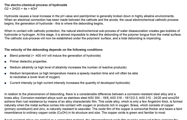 Information On Debonding And Corrosion